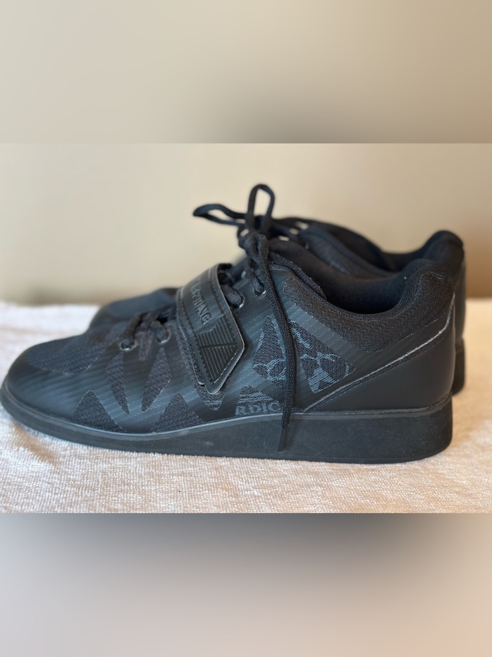 Nordic‎ Lifting Weightlifting Black Powerlifting Squat Shoes Men’s US 10.5 EU 44